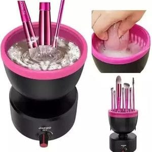 Ηλεκτρική Συσκευή Καθαρισμού Πινέλων Μακιγιάζ Μαύρο Ροζ