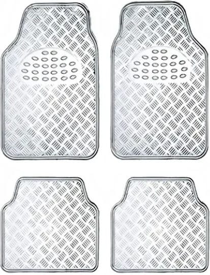 Σετ Μπροστινά και Πίσω Πατάκια Universal 4τμχ Ασημί