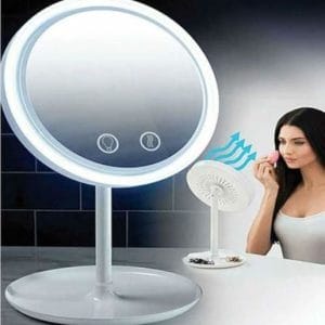 Καθρέπτης Μακιγιάζ με Φως και Ανεμιστήρα 34x20cm