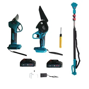 Σετ Αλυσοπρίονο & Ψαλίδι Κλαδέματος 48V με Μπαταρίες 5Ah HL18668-243