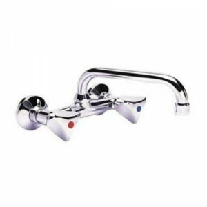 100093 Μπαταρία Κουζίνας Τοίχου Ασημί