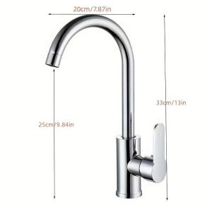 ART-23104 Αναμεικτική Μπαταρία Νιπτήρα Ψηλή Ασημί