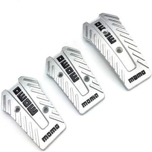 Πεταλίερα αυτοκινήτου 3 τμχ. MOMO HW-0306S ασημί χρώμα