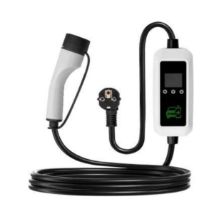Φορητός φορτιστής ηλεκτρικού οχήματος 16Α/3.5KW τύπου Μονοφασικό βύσμα 5m. με έγχρωμη οθόνη LCD και θήκη μεταφοράς MZ-A001/l-90