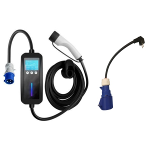 Φορτιστής ηλεκτρικού οχήματος 7kW 8A ~ 32A, για ρυθμιζόμενο ρεύμα Τύπου 2 με έγχρωμη οθόνη LCD 1,4 ιντσών, Μονοφασικό βύσμα 5 μέτρων, και θήκη μεταφοράς MZ-A002/l-120