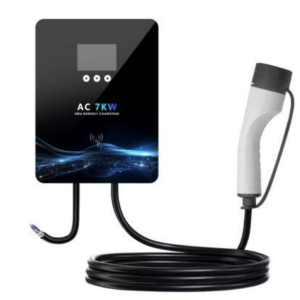 Επιτοίχιος σταθμός φόρτισης ηλεκτρικού οχήματος αφής 7KW 32A 220V Τύπου 2 έγχρωμη οθόνη 3,5 ιντσών με Μονοφασικό βύσμα 5μ. Wi-Fi/Bluetooth/4G MZ-A003/l-165