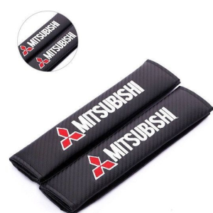 Μαξιλαράκια Ζώνης Αυτοκινήτου Carbon 23x6cm 2τμχ MITSUBISHI HW-0414/l-2.5