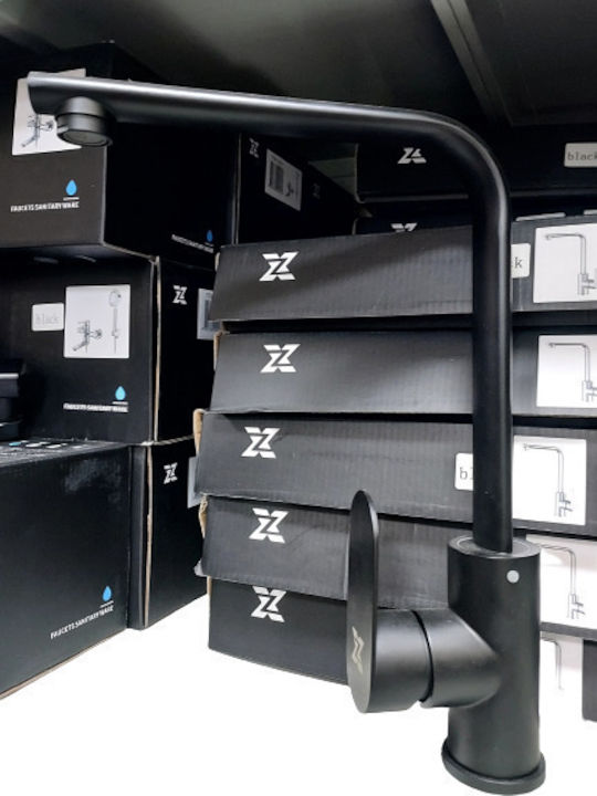 040026 Αναμεικτική Μπαταρία Νιπτήρα Μαύρη - Image 2