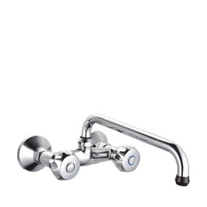 Μπαταρία Κουζίνας Τοίχου Ασημί