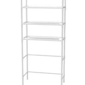 Επιδαπέδια ραφιέρα μπάνιου μεταλλική με 3 ράφια 47x27x151cm TM-070 Λευκό