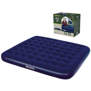 Φουσκωτό Στρώμα Ύπνου Υπέρδιπλο 203x152x22cm με βελούδινη υφή BESTWAY 67003 Μπλε/l-16