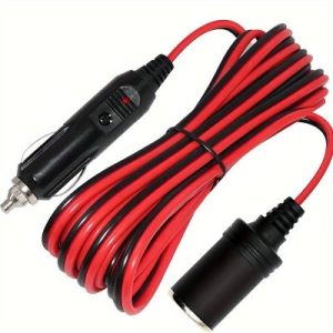 Καλώδιο επέκτασης βύσματος αναπτήρα αυτοκινήτου 1.5μ-Αρσενικό καλώδιο προέκτασης βύσματος σε θηλυκή πρίζα με φως LED 12v w17177