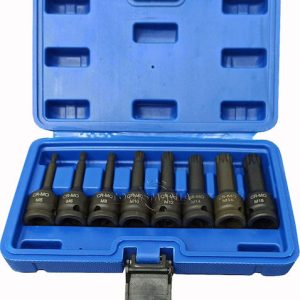 Μακριά Καρυδάκια Αέρος με Μύτες Spline και Καρέ Υποδοχής 1/2'' Σετ 8τμχ 23040011