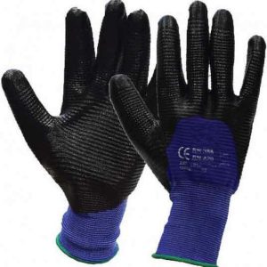 Γάντια Εργασίας Μαύρα Νιτριλίου 01004629