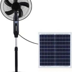 Επαναφορτιζόμενος ανεμιστήρας 16″ δαπέδου με ηλιακό πάνελ HS-188