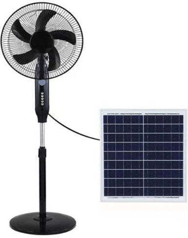 Επαναφορτιζόμενος ανεμιστήρας 16″ δαπέδου με ηλιακό πάνελ HS-188