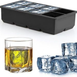 Παγοθήκη Κύβος από Σιλικόνη 8 Θέσεων Μαύρη 5126389653