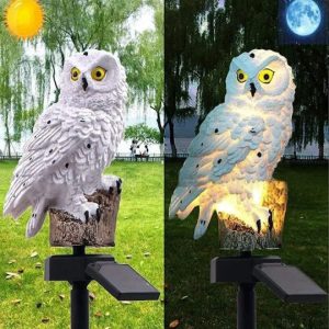Διακοσμητικό καρφωτό ηλιακό φωτιστικό κήπου YY-OWL κουκουβάγια