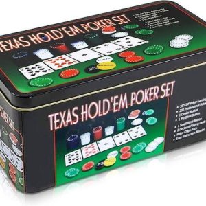 Σετ 200 Αριθμημένες Μάρκες Poker σε Μεταλλικό Κουτί με 2 Τράπουλες και Τσόχα 237