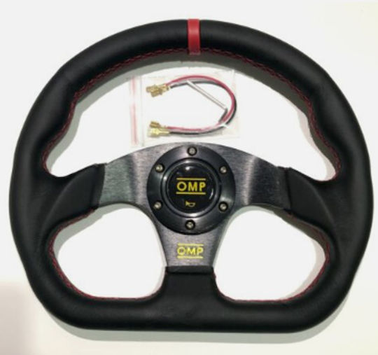 Τιμόνι Αυτοκινήτου Σουέτ με Διάμετρο 32cm Μαύρο/Μαύρο OMP HW-0298 - Image 2