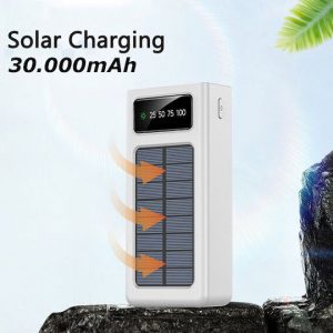 Treqa TR-957 Ηλιακό Power Bank 30000mAh Λευκό