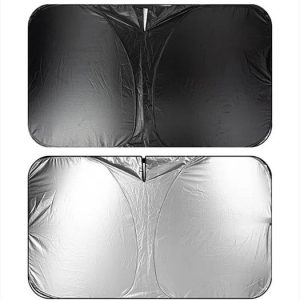 Πτυσόμενο προστατευτικό ήλιου αυτοκινήτου για μπροστινό και πίσω παρμπρίζ 130x80cm HW-0309 ΑΣΗΜΙ