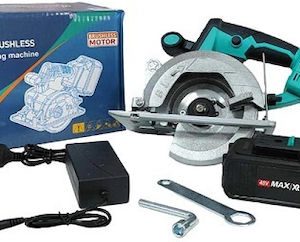 Δισκοπρίονο χειρός με 2 μπαταριές 68v και ενα δίσκο κοπής 125mm HL18668-225