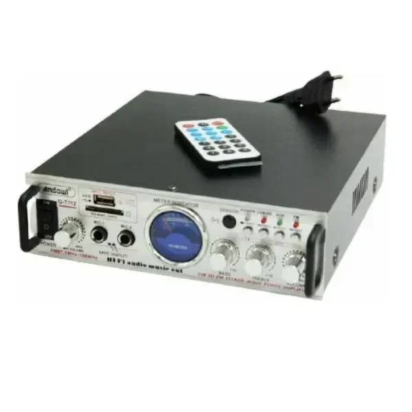 Ενισχυτής με λειτουργία Karaoke Mini σε Γκρι Χρώμα Andowl Q-T112