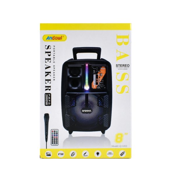 Ηχείο Karaoke με Ενσύρματo Μικρόφωνο και Εφέ Φωτισμού Andowl Q-L022