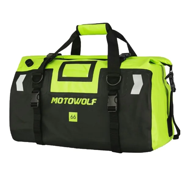 Motowolf Σάκος Ουράς Μοτοσυκλέτας 66lt σε Μαύρο/Λαχανί Χρώμα