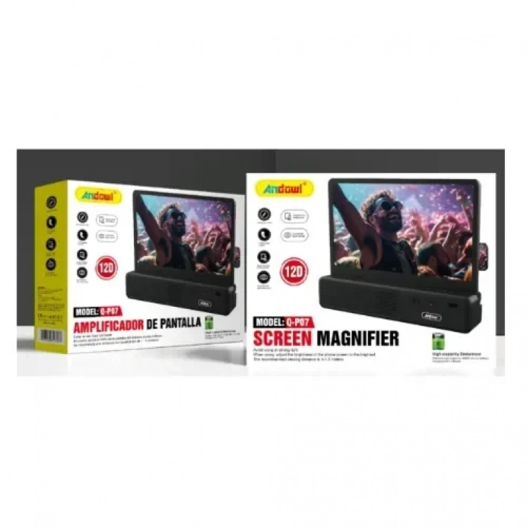 Φορητό Ηχείο Bluetooth & Μεγεθυντικός Φακός Οθόνης HD Αναδιπλούμενος Επαναφορτιζόμενος Andowl Q-P07