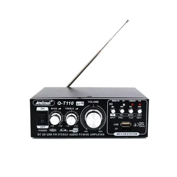 Mini Ενισχυτής 10W 12V Bluetooth FM Mp3 Andowl Q-T110 – Μαύρο