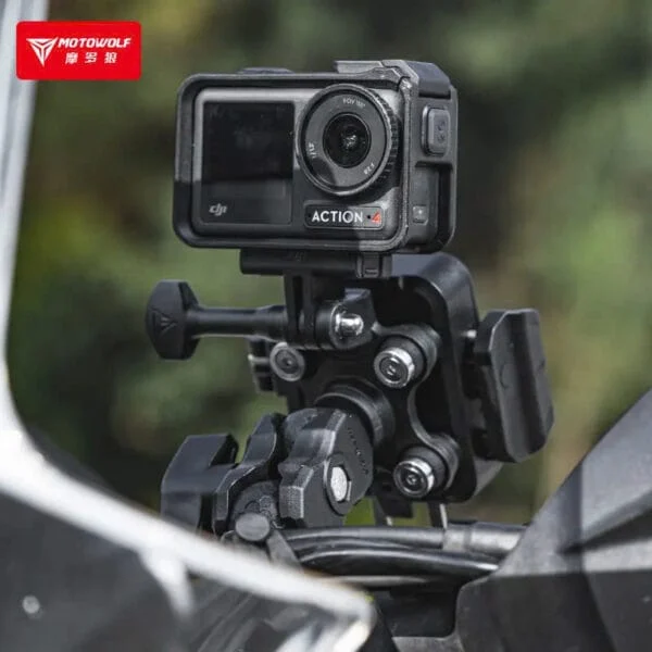 Motowolf Βάση Κινητού Μοτοσυκλέτας με Σύστημα Φόρτισης MH1 Μαύρη - Image 3