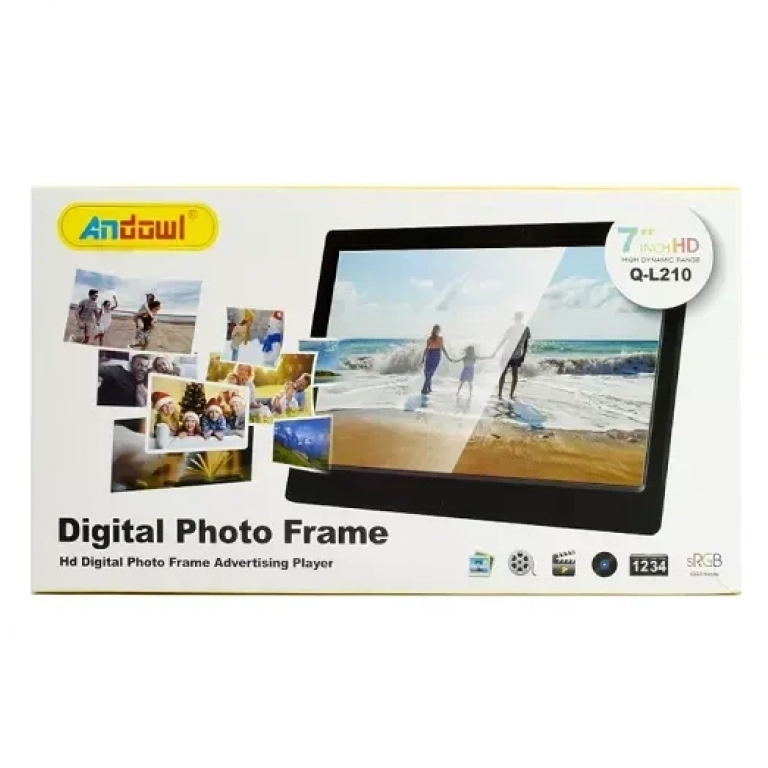 Ψηφιακή κορνίζα 7″ SD, USB ανάλυσης 1280×800 Andowl Q-L210 μαύρο - Image 2