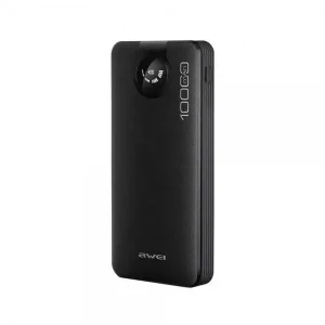 Powerbank 10000 mah με 4 καλώδια φόρτισης awei P133K (Μαύρο)