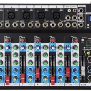 F7-MB 2215 Αναλογική Κονσόλα 7.0 Καναλιών με Phantom Power & 5 Εισόδους XLR & Bluetooth
