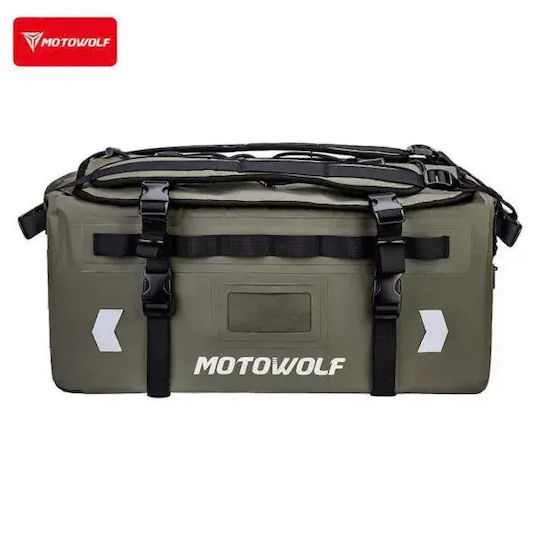 Αδιάβροχη Σκληρή Τσάντα Μοτοσυκλέτας Motowolf Mb9 37l – Tail Bag Backpack Πολυμορφική Χακί