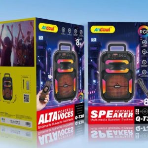 Σύστημα Karaoke με Ενσύρματα Μικρόφωνα Andowl Q-T38 σε Μαύρο Χρώμα