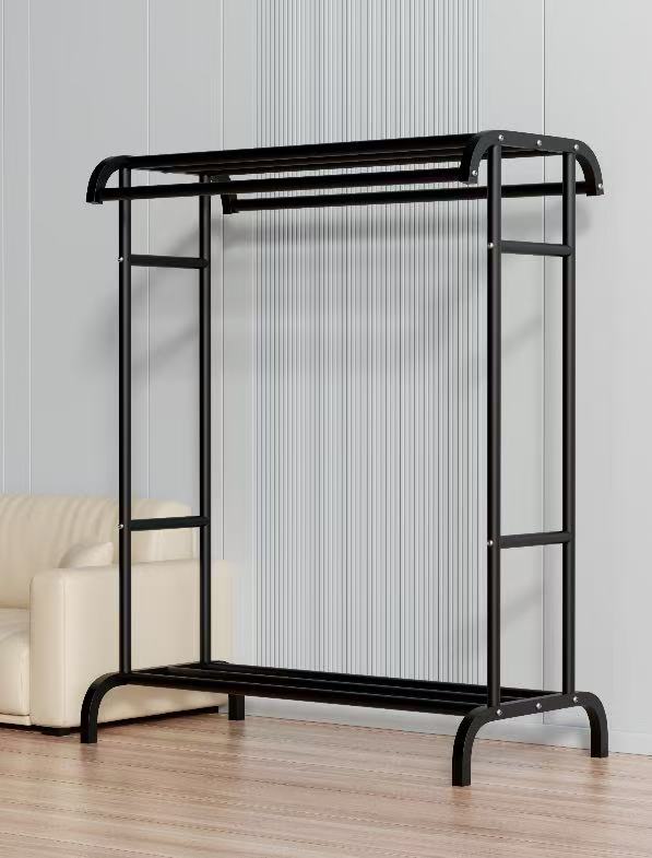 Μεταλλική Κρεμάστρα Δαπέδου & Παπουτσοθήκη έως 50kg 109×50,5x148cm – Μαύρο